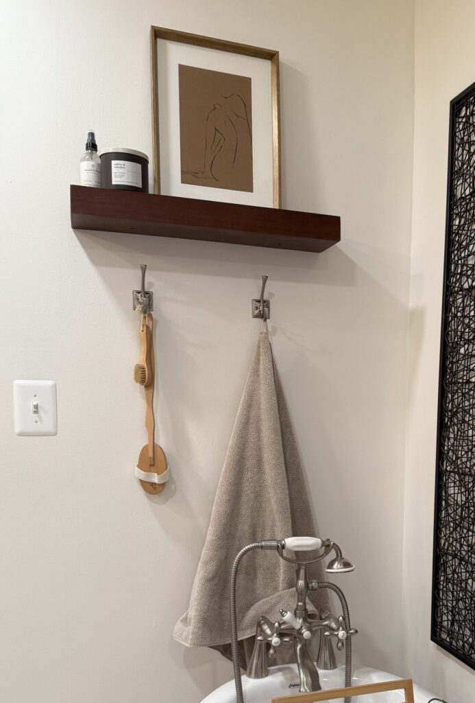 Swiss Coffee paint color in bathroom